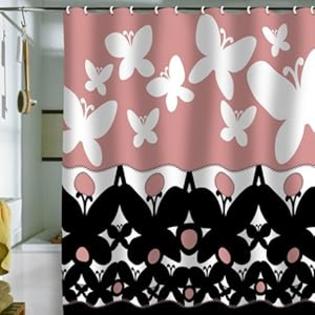 DENY Designs Julia Da Rocha Pink Butterflies Shower Curtain, 69 by 72-Inch DENY Designs Julia Da Rocha Pink Butterflies Shower Curtain, 69 by 72-Inch