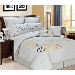Luxury Home 8-Piece Luxurious Comforter Set, Queen, Marnie Beige Luxury Home 8-Piece Luxurious Comforter Set, Queen, Marnie Beige