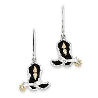 Jewelry+Brothers+Earring Sterling Silver and 12K Antiqued Boot w/10K Spur Earrings jewelry brothers christmas gifts Jewelry+Brothers+Earring Sterling Silver and 12K Antiqued Boot w/10K Spur Earrings jewelry brothers christmas gifts