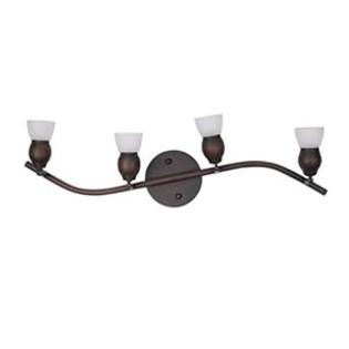 Whitfield TP17-4ORB Bently 29-Inch Four-Light Track Light, Oil Rubbed Bronze with White Glass Whitfield TP17-4ORB Bently 29-Inch Four-Light Track Light, Oil Rubbed Bronze with White Glass