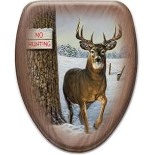 Comfort Seats C1B2E1-783-17BN No Hunting Elongated Toilet Seat with Brushed Nickel Alloy Hinge, Oak Comfort Seats C1B2E1-783-17BN No Hunting Elongated Toilet Seat with Brushed Nickel Alloy Hinge, Oak
