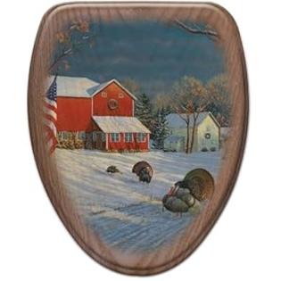 Comfort Seats C1B2E1-789-17CH The Good Old Barn Elongated Toilet Seat with Chrome Alloy Hinge, Oak Comfort Seats C1B2E1-789-17CH The Good Old Barn Elongated Toilet Seat with Chrome Alloy Hinge, Oak