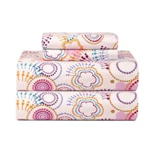Celeste Home Ultra Soft Flannel Sheet Set with Pillowcase, Twin, Poppi Celeste Home Ultra Soft Flannel Sheet Set with Pillowcase, Twin, Poppi