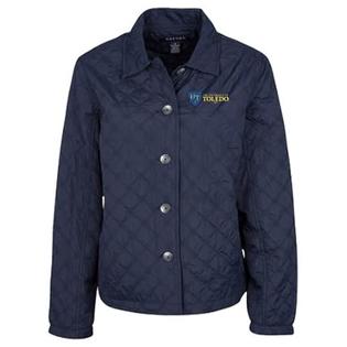 Oxford NCAA Toledo Rockets Women's Quilted Button Front Jacket Oxford NCAA Toledo Rockets Women's Quilted Button Front Jacket