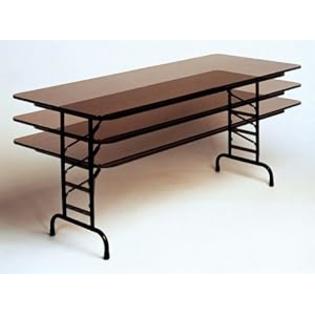 CORRELL High Pressure Adjustable Height Folding Table (30 in. x 96 in./Dove Gray) CORRELL High Pressure Adjustable Height Folding Table (30 in. x 96 in./Dove Gray)