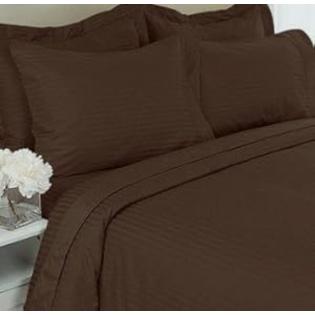 Homespell NOHO HOTEL CLASSIC Bed Sheet Set 100% Egyptian Cotton 800TC Sateen Stripe Full (Chocolate). Homespell NOHO HOTEL CLASSIC Bed Sheet Set 100% Egyptian Cotton 800TC Sateen Stripe Full (Chocolate).