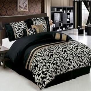 Royal%20Tradition CHANDLER LUXURY BLACK & SOFT GOLD KING SIZE 11 PIECE BEDDING SET BED IN A BAG Royal%20Tradition CHANDLER LUXURY BLACK & SOFT GOLD KING SIZE 11 PIECE BEDDING SET BED IN A BAG
