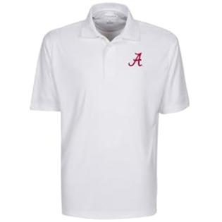 Oxford NCAA Alabama Crimson Tide Men's Cross Hatched Embossed Polo Shirt, White, XX-Large Oxford NCAA Alabama Crimson Tide Men's Cross Hatched Embossed Polo Shirt, White, XX-Large