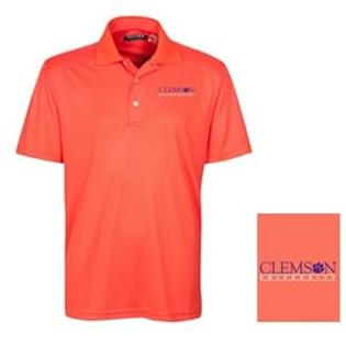 Oxford NCAA Clemson Tigers Men's Honeycomb Embossed Polo Shirt, Sunkissed, X-Large Oxford NCAA Clemson Tigers Men's Honeycomb Embossed Polo Shirt, Sunkissed, X-Large