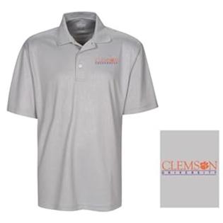 Oxford NCAA Clemson Tigers Men's Cross Hatched Embossed Polo Shirt, Ice, 3X-Large Oxford NCAA Clemson Tigers Men's Cross Hatched Embossed Polo Shirt, Ice, 3X-Large