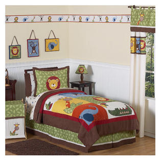 Sweet Jojo Designs Jungle Time Collection 4pc Twin Bedding Set Sweet Jojo Designs Jungle Time Collection 4pc Twin Bedding Set