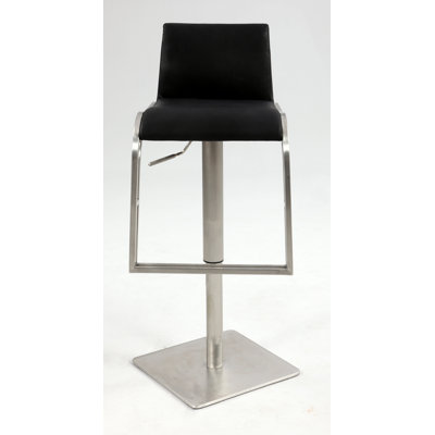 Chintaly Imports Chintaly Adjustable Height Stool with Upholstered Back Rest Chintaly Imports Chintaly Adjustable Height Stool with Upholstered Back Rest