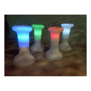 Swim Time Adjustable Height In Pool Resin Stool with Remote Control LED Light Swim Time Adjustable Height In Pool Resin Stool with Remote Control LED Light