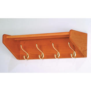 Wooden Mallet Hat and Coat Rack with 4 Hooks Wooden Mallet Hat and Coat Rack with 4 Hooks