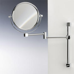 Windisch by Nameeks Double Face Wall Mounted 7X Magnifying Mirror with Two Arm and Two Brazo Windisch by Nameeks Double Face Wall Mounted 7X Magnifying Mirror with Two Arm and Two Brazo