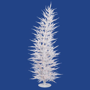 Vickerman Co. Vickerman Colorful Laser 4' White Artificial Christmas Tree with 70 Clear Lights Vickerman Co. Vickerman Colorful Laser 4' White Artificial Christmas Tree with 70 Clear Lights