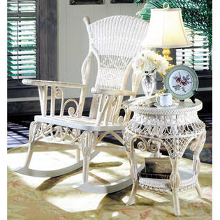 Yesteryear Wicker Yesteryear Millie White Rocking Chair Yesteryear Wicker Yesteryear Millie White Rocking Chair