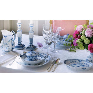 Royal Copenhagen Blue Fluted Half Lace Dinnerware Set Royal Copenhagen Blue Fluted Half Lace Dinnerware Set