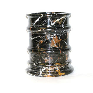 Nature Home Decor Waste Basket in Michelangelo Marble Nature Home Decor Waste Basket in Michelangelo Marble