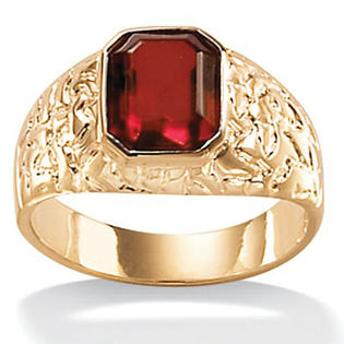 PalmBeach Jewelry Palm Beach Jewelry Men's Simulated Ruby Ring PalmBeach Jewelry Palm Beach Jewelry Men's Simulated Ruby Ring