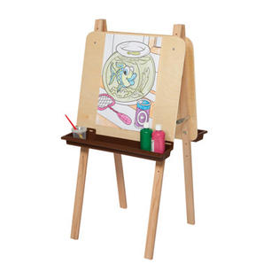 Wood Designs Natural Environment Double Adjustable Easel with Brown Tray Wood Designs Natural Environment Double Adjustable Easel with Brown Tray
