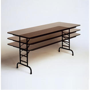 Correll, Inc. Adjustable Height Small Melamine Folding Tables Correll, Inc. Adjustable Height Small Melamine Folding Tables