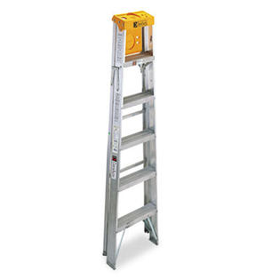 DAVIDSON LADDER, INC. Louisville #428 Six-Foot Folding Aluminum Step Ladder DAVIDSON LADDER, INC. Louisville #428 Six-Foot Folding Aluminum Step Ladder