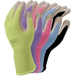 Atlas NT370 Nitrile Garden and Work Gloves, Dahlia Pink, Small Atlas NT370 Nitrile Garden and Work Gloves, Dahlia Pink, Small