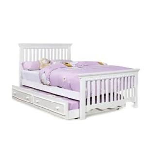 Furniture of America Elliot 2-Piece Cottage Style Twin Size Bed Frame with Trundle, White Furniture of America Elliot 2-Piece Cottage Style Twin Size Bed Frame with Trundle, White