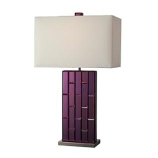 Dimond+Lighting Dimond D2162 16-Inch Width by 27-Inch Height Avalon Table Lamp in Purple Mirror and Black Nickel with Off- White Faux ... Dimond+Lighting Dimond D2162 16-Inch Width by 27-Inch Height Avalon Table Lamp in Purple Mirror and Black Nickel with Off- White Faux ...