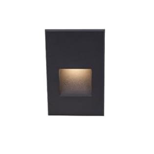 WAC+Lighting WAC Lighting WL-LED200-C-BK LED 3.9W 120V Step and Wall Light with Black Finish and Clear lens WAC+Lighting WAC Lighting WL-LED200-C-BK LED 3.9W 120V Step and Wall Light with Black Finish and Clear lens