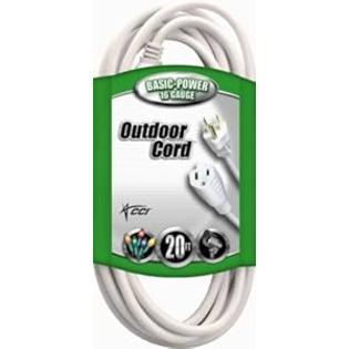 Coleman Cable 02352-01 20-Feet 16/3 Vinyl Landscape Outdoor Extension Cord, White Coleman Cable 02352-01 20-Feet 16/3 Vinyl Landscape Outdoor Extension Cord, White