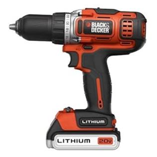 Black 6 Decker Black & Decker BDCDHP220SB-2 20v Max Lithium Drill Driver with 2 Batteries Black 6 Decker Black & Decker BDCDHP220SB-2 20v Max Lithium Drill Driver with 2 Batteries