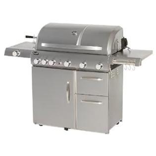 Aussie 8770 Stainless Steel 6-Burner Gas Grill with Side Burner/Infrared Sear Burner/Infrared Rotisserie Burner Aussie 8770 Stainless Steel 6-Burner Gas Grill with Side Burner/Infrared Sear Burner/Infrared Rotisserie Burner