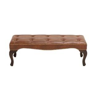 Plutus+Brands Plutus Brands Wood Leather Bench with Timeless Design Plutus+Brands Plutus Brands Wood Leather Bench with Timeless Design
