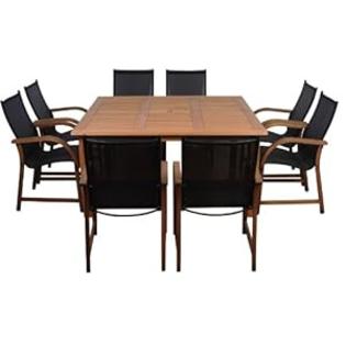 Amazonia Bahamas 9-Piece Eucalyptus Square Dining Set Amazonia Bahamas 9-Piece Eucalyptus Square Dining Set