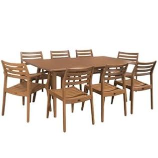 Best+Selling Best Selling 9-Piece Byron Bay Outdoor Eucalyptus Wood Dining Set Best+Selling Best Selling 9-Piece Byron Bay Outdoor Eucalyptus Wood Dining Set