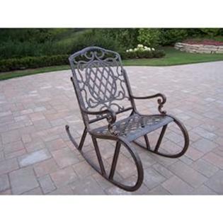 Oakland Living Mississippi Cast Aluminum Rocking Chair, Antique Bronze Oakland Living Mississippi Cast Aluminum Rocking Chair, Antique Bronze