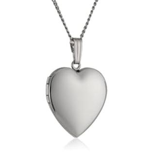 Amazon+Curated+Collection Sterling Silver Polished Heart Locket Necklace, 16 Amazon+Curated+Collection Sterling Silver Polished Heart Locket Necklace, 16