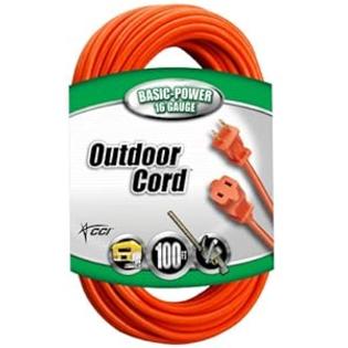 Coleman Cable 02209 16/2 Vinyl Outdoor Extension Cord, Orange, 100-Feet Coleman Cable 02209 16/2 Vinyl Outdoor Extension Cord, Orange, 100-Feet