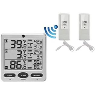 Ambient Weather WS-09 8-Channel Wireless Refrigerator / Freezer Thermometer Alarm Set Ambient Weather WS-09 8-Channel Wireless Refrigerator / Freezer Thermometer Alarm Set