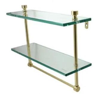 Allied Brass NS-2/22TB-CA 22-Inch Double Glass Shelf with Towel Bar Allied Brass NS-2/22TB-CA 22-Inch Double Glass Shelf with Towel Bar