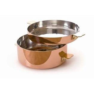 Mauviel M'tradition 4-Qt. Pomme-Anna Saucepan with Bronze Handle Mauviel M'tradition 4-Qt. Pomme-Anna Saucepan with Bronze Handle