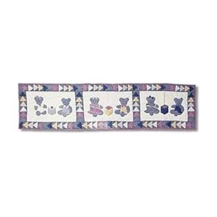 Patch Magic Small Blue Teddy Bear Table Runner, 54-Inch by 16-Inch Patch Magic Small Blue Teddy Bear Table Runner, 54-Inch by 16-Inch