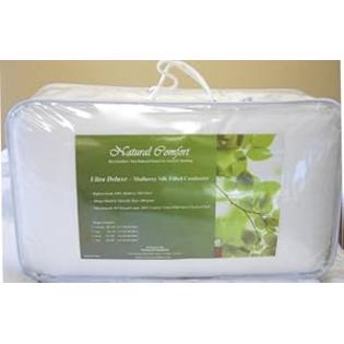 Natural Comfort Ultra Deluxe 100-Percent Natural Mulberry Silk Filled Dobby White Comforter for Summer Natural Comfort Ultra Deluxe 100-Percent Natural Mulberry Silk Filled Dobby White Comforter for Summer