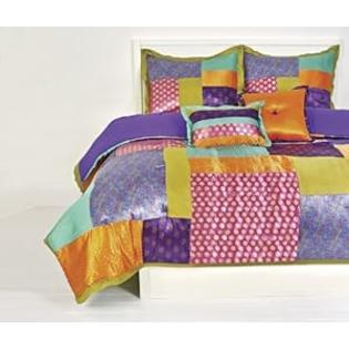 Retreat Satin Comforter Set with Sham, Full/Queen, Multicolor Retreat Satin Comforter Set with Sham, Full/Queen, Multicolor