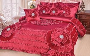 DaDa+Bedding DaDa Bedding Plum Quinceanera Satin Comforter Set, Victorian, 5 Pieces, Purple DaDa+Bedding DaDa Bedding Plum Quinceanera Satin Comforter Set, Victorian, 5 Pieces, Purple