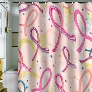 DENY Designs Rachael Taylor Pink Ribbon 2 Shower Curtain, 69 by 72-Inch DENY Designs Rachael Taylor Pink Ribbon 2 Shower Curtain, 69 by 72-Inch