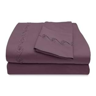 Veratex+Supreme+Sateen Veratex Supreme Sateen 500 Thread Count Chenille Swirl Embroidered Design Sheet Set, Queen, Purple Veratex+Supreme+Sateen Veratex Supreme Sateen 500 Thread Count Chenille Swirl Embroidered Design Sheet Set, Queen, Purple