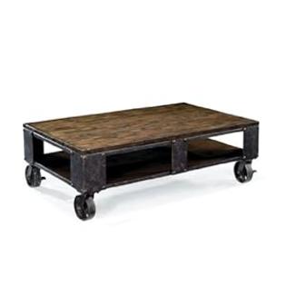 Magnussen T1755 Pinebrook Distressed Natural Pine Wood Rectangular Cocktail Table Magnussen T1755 Pinebrook Distressed Natural Pine Wood Rectangular Cocktail Table